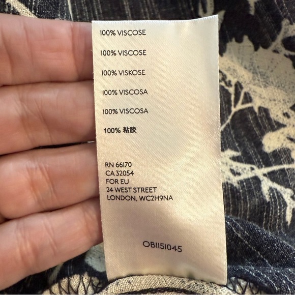 Free People French Quarter Black & Cream Floral Wrap Mini Dress Size Medium - Picture 6 of 13